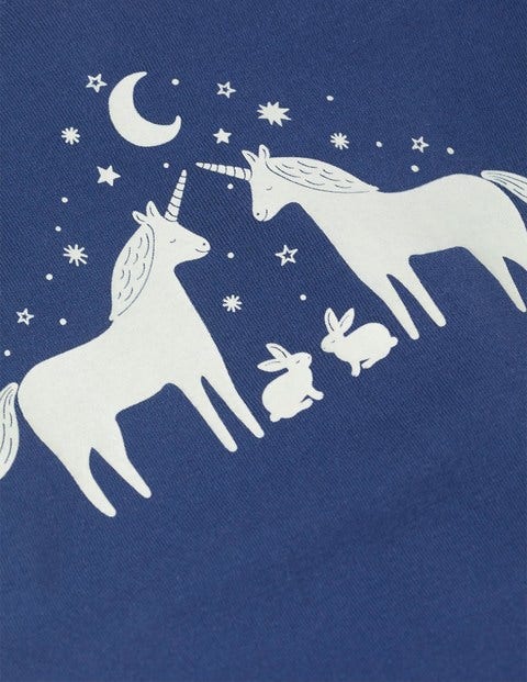 Cosy Long John Pajamas - Navy Glow-in-the-dark Toile Cosy Long John Pajamas - Navy Glow-in-the-dark Toile