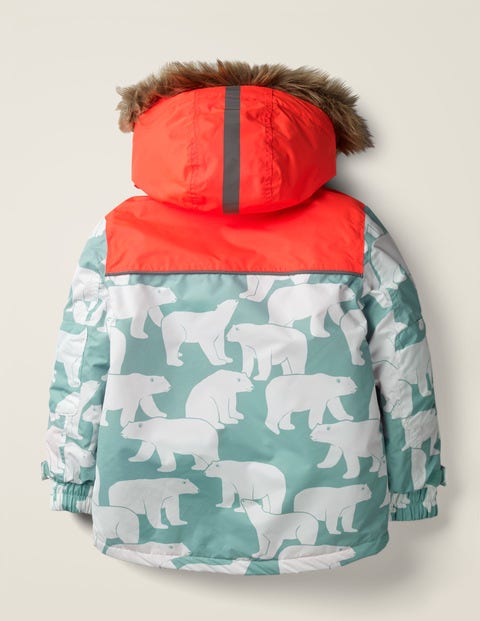 All-Weather Waterproof Jacket - Mineral Blue Polar Bears All-Weather Waterproof Jacket - Mineral Blue Polar Bears