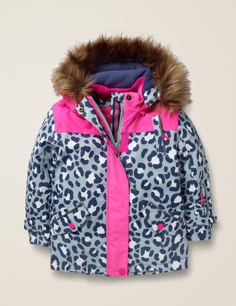All-Weather Waterproof Jacket - Cloudburst Blue Snow Leopard All-Weather Waterproof Jacket - Cloudburst Blue Snow Leopard