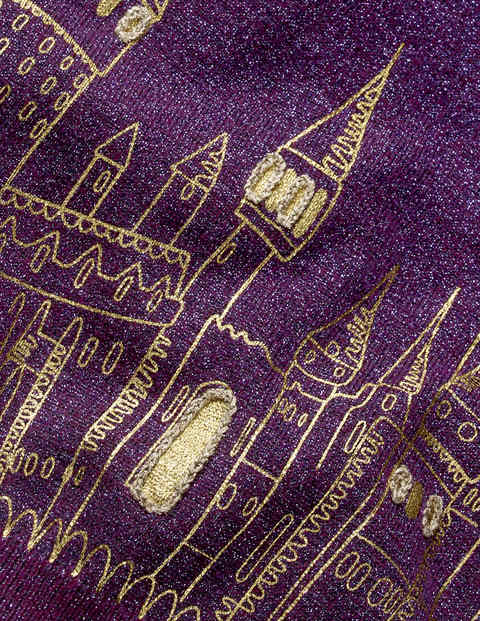 Embroidered Hogwarts Jumper - Plum Jam Purple Embroidered Hogwarts Jumper - Plum Jam Purple