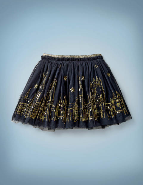 Hogwarts Embroidered Skirt - Midnight Blue Hogwarts Embroidered Skirt - Midnight Blue