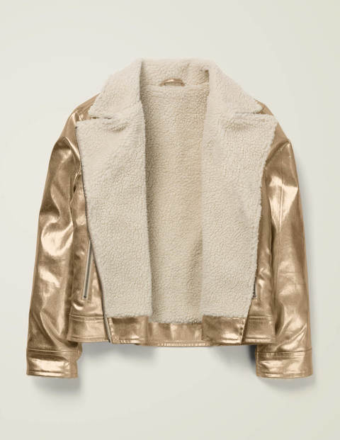 Metallic Biker Jacket - Metallic Metallic Biker Jacket - Metallic