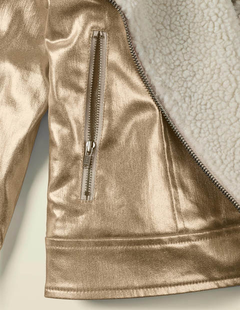 Metallic Biker Jacket - Metallic Metallic Biker Jacket - Metallic