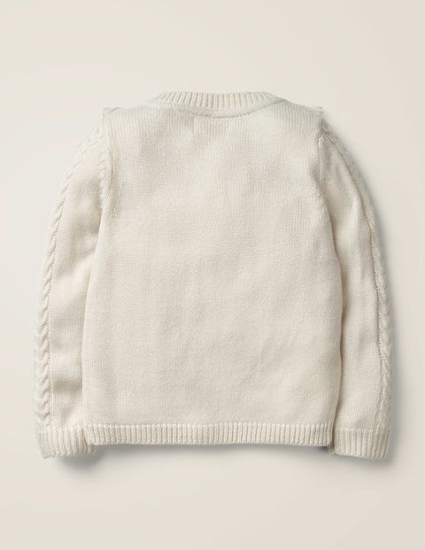 Cable Cardigan - Ecru Marl Cable Cardigan - Ecru Marl