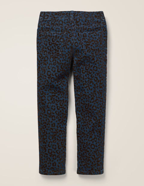 Party Trousers - College Blue Leopard Spot Party Trousers - College Blue Leopard Spot