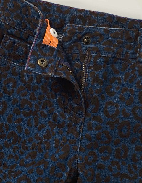Party Trousers - College Blue Leopard Spot Party Trousers - College Blue Leopard Spot