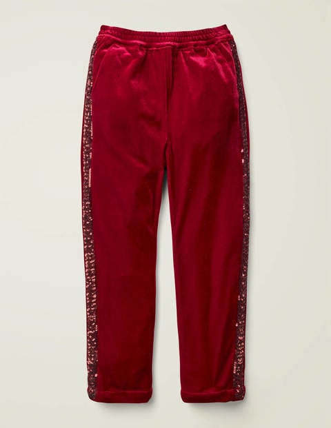 Sparkle Stripe Velvet Pants - Bramble Red Sparkle Stripe Velvet Pants - Bramble Red