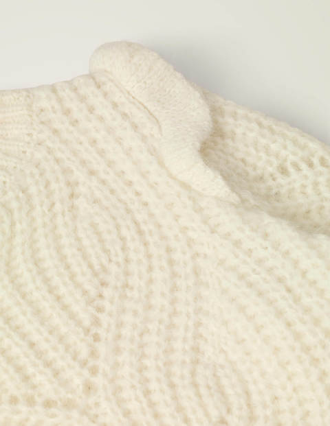 Cable Frill Sweater - Ecru Marl Cable Frill Sweater - Ecru Marl