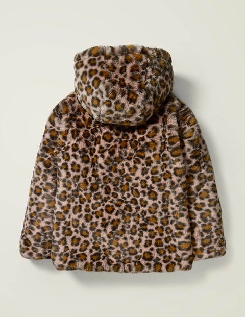 Cosy Reversible Coat - Chalky Pink/Navy Leopard Spot Cosy Reversible Coat - Chalky Pink/Navy Leopard Spot