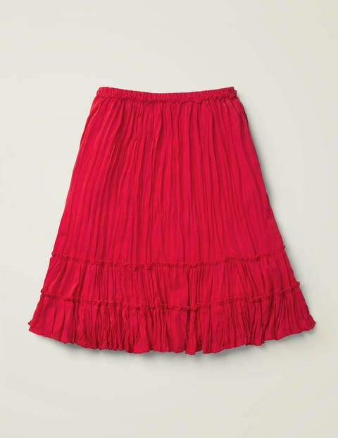 Printed Ruffle Midi Skirt - Rockabilly Red Printed Ruffle Midi Skirt - Rockabilly Red