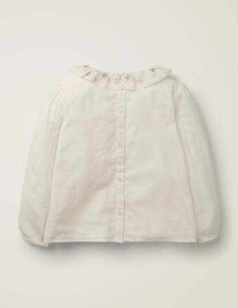Embroidered Star Collar Top - Ivory Embroidered Star Collar Top - Ivory