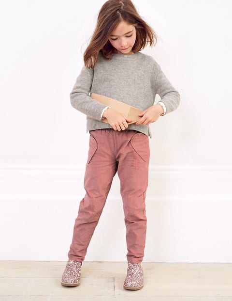 Lined Pull-On Trousers - Dusky Rose Pink Lined Pull-On Trousers - Dusky Rose Pink