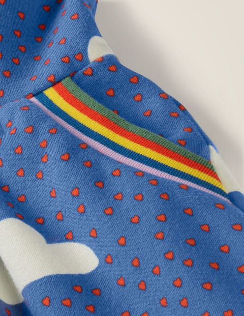 Bequemes Sweatshirt-Kleid - Blau, Liebeswolken Bequemes Sweatshirt-Kleid - Blau, Liebeswolken
