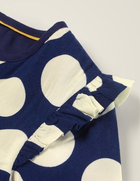 Spotty Woven Dress - College Blue Spot Spotty Woven Dress - College Blue Spot