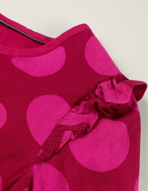 Spotty Woven Dress - Bramble Red Spot Spotty Woven Dress - Bramble Red Spot