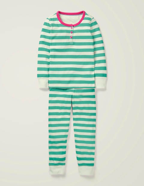 Henley Pajama Set - Ivory/Soft Lilypad Green Henley Pajama Set - Ivory/Soft Lilypad Green