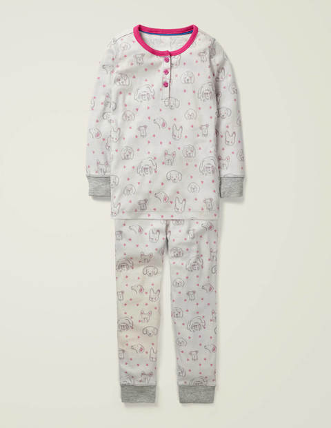 Henley Pajama Set - Grey Marl Love Dogs Henley Pajama Set - Grey Marl Love Dogs