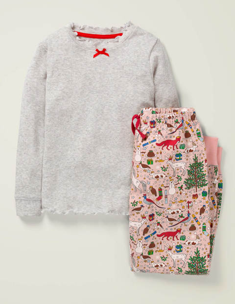 Woven Pyjama Set - Milkshake Pink Festive Family Woven Pyjama Set - Milkshake Pink Festive Family