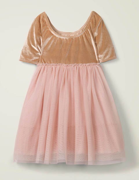 Kleid Mit Samtapplikation - Altrosa, Einhorn Kleid Mit Samtapplikation - Altrosa, Einhorn