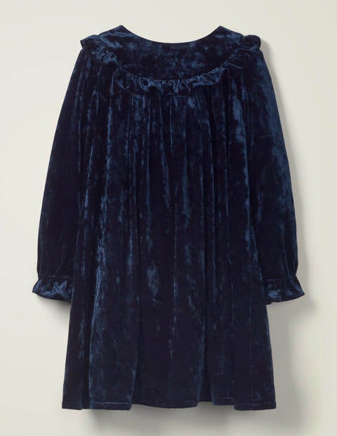 Velvet Party Dress - Navy