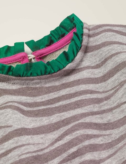 Jersey Woven Dress - Grey Marl Zebra Jersey Woven Dress - Grey Marl Zebra