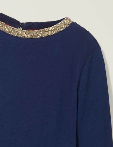 Tiered Sparkle Jersey Dress - College Blue Tiered Sparkle Jersey Dress - College Blue
