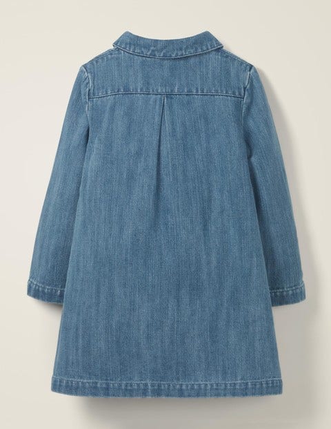 Button-Through Dress - Mid Vintage Denim Button-Through Dress - Mid Vintage Denim