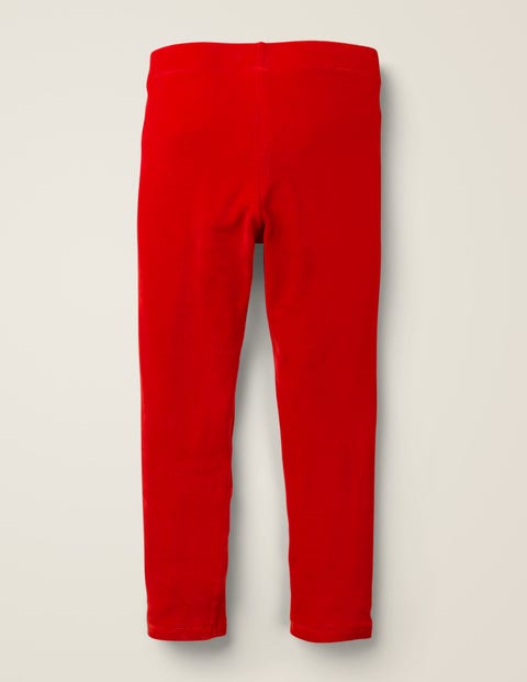 Velvet Leggings - Poppadew Red Velvet Leggings - Poppadew Red