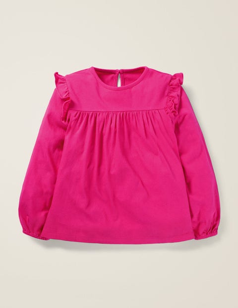 Fließendes Rüschen-Oberteil - Rosa, Schafgarbe Fließendes Rüschen-Oberteil - Rosa, Schafgarbe