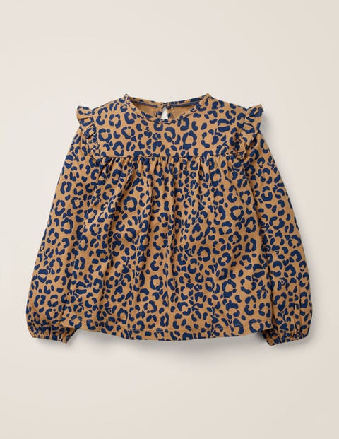 Floaty Ruffle Top - Brown Leopard Floaty Ruffle Top - Brown Leopard