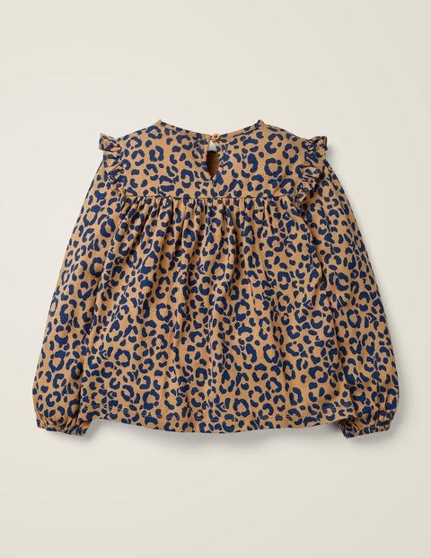Floaty Ruffle Top - Brown Leopard Floaty Ruffle Top - Brown Leopard