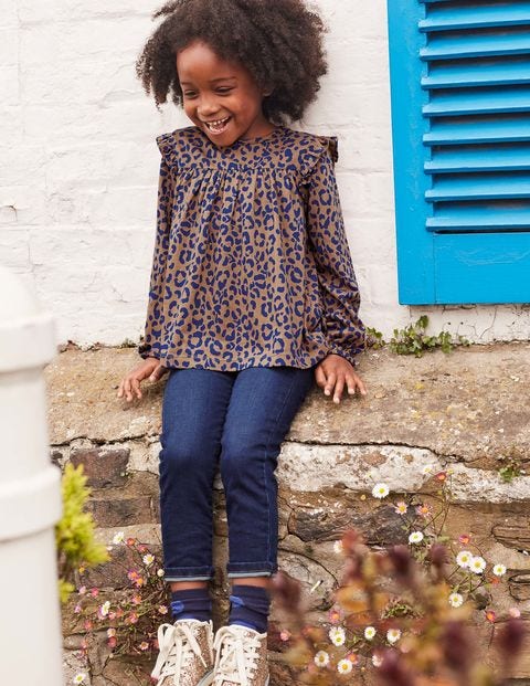 Floaty Ruffle Top - Brown Leopard Floaty Ruffle Top - Brown Leopard