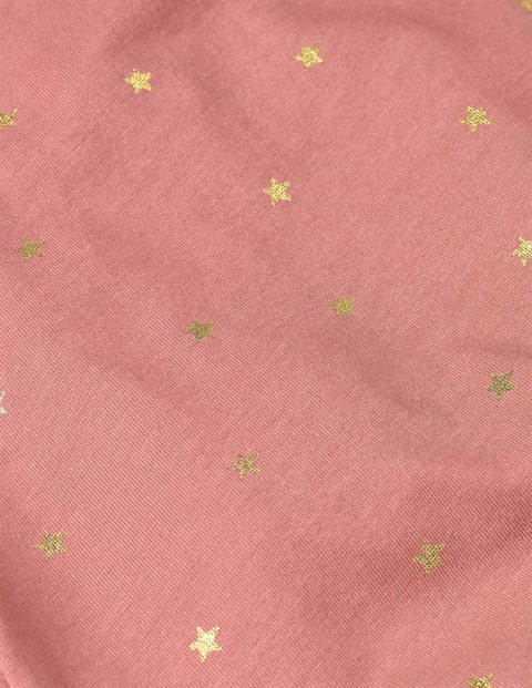 Foil Print Star Top - Dusky Rose Gold Stars Foil Print Star Top - Dusky Rose Gold Stars