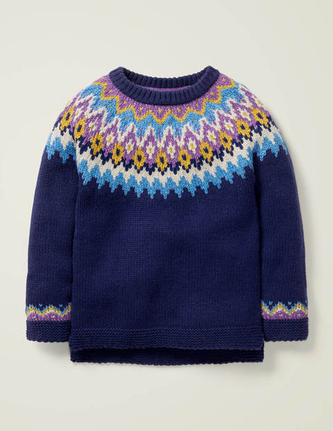 Fair-Isle-Pullover - Dunkelblau Fair-Isle-Pullover - Dunkelblau