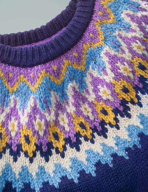 Fair-Isle-Pullover - Dunkelblau Fair-Isle-Pullover - Dunkelblau