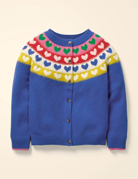 Cosy Fair Isle Cardigan - Duke Blue Hearts Cosy Fair Isle Cardigan - Duke Blue Hearts