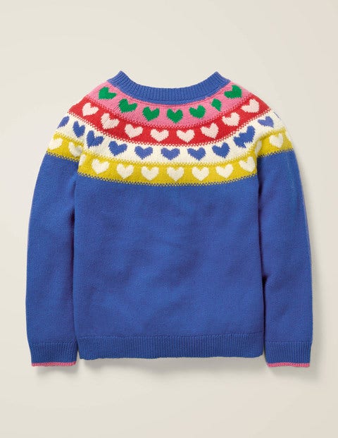 Cosy Fair Isle Cardigan - Duke Blue Hearts Cosy Fair Isle Cardigan - Duke Blue Hearts