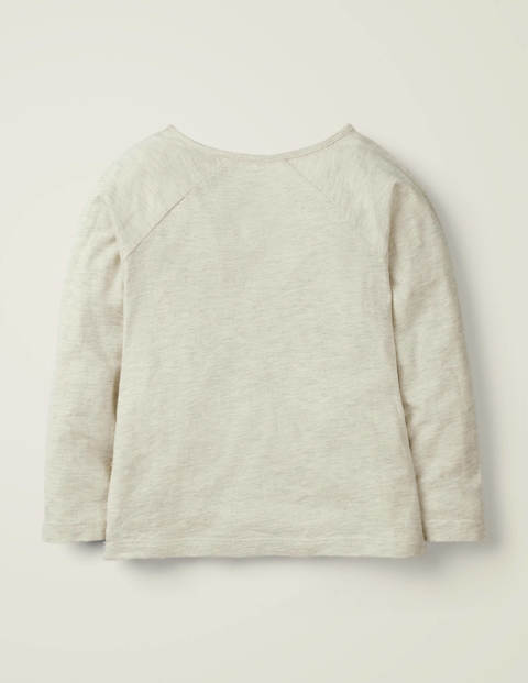 Sequin Raglan T-Shirt - Oatmeal Marl Sequin Raglan T-Shirt - Oatmeal Marl