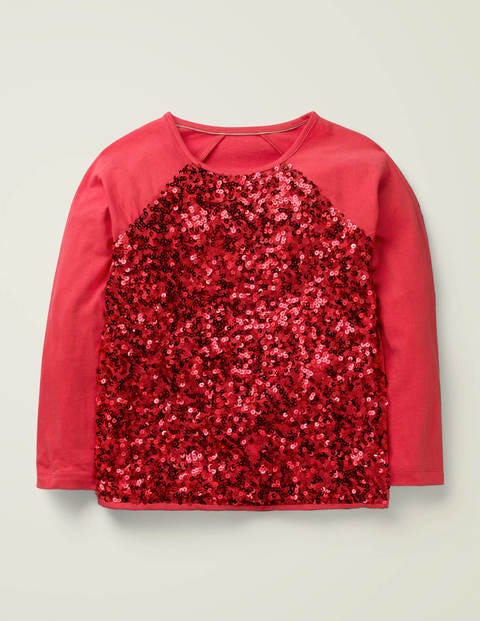 Sequin Raglan T-shirt - Rockabilly Red Sequin Raglan T-shirt - Rockabilly Red
