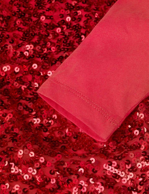 Sequin Raglan T-shirt - Rockabilly Red Sequin Raglan T-shirt - Rockabilly Red
