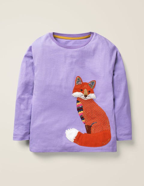 Forest Appliqué T-Shirt - Aster Purple Fox Forest Appliqué T-Shirt - Aster Purple Fox