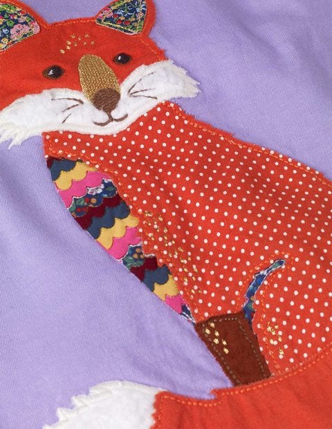 Forest Appliqué T-Shirt - Aster Purple Fox Forest Appliqué T-Shirt - Aster Purple Fox