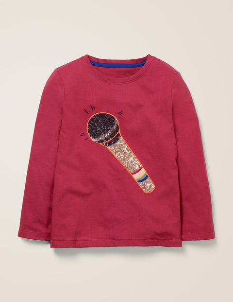 Sequin Music T-Shirt - Bramble Red Microphone Sequin Music T-Shirt - Bramble Red Microphone
