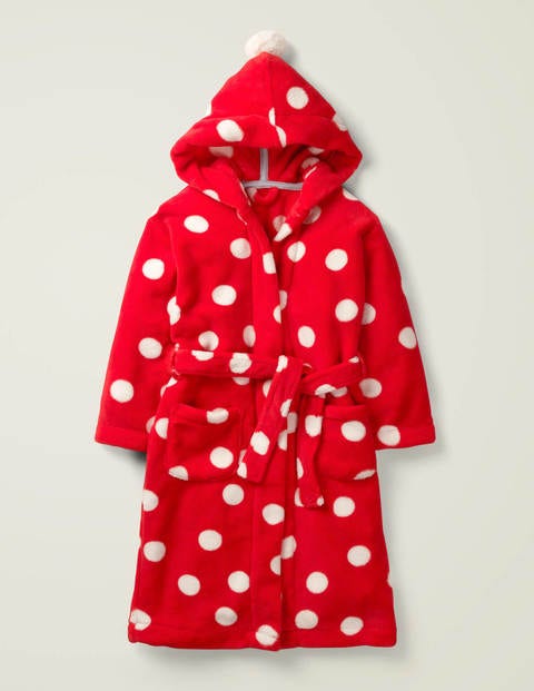 Cosy Dressing Gown - Carmine Red Spot Cosy Dressing Gown - Carmine Red Spot