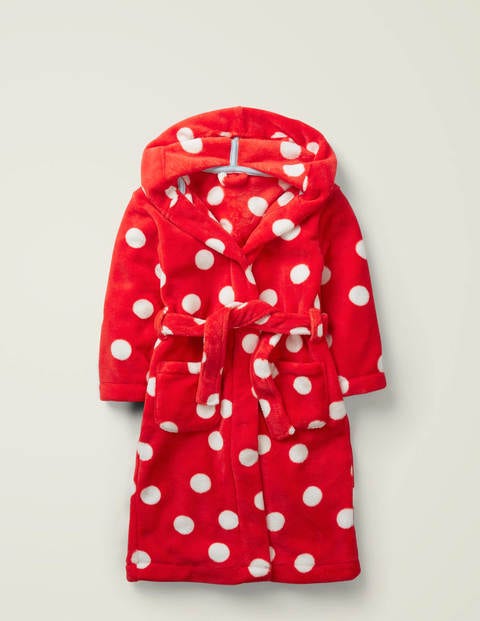 Cosy Dressing Gown - Carmine Red Spot Cosy Dressing Gown - Carmine Red Spot