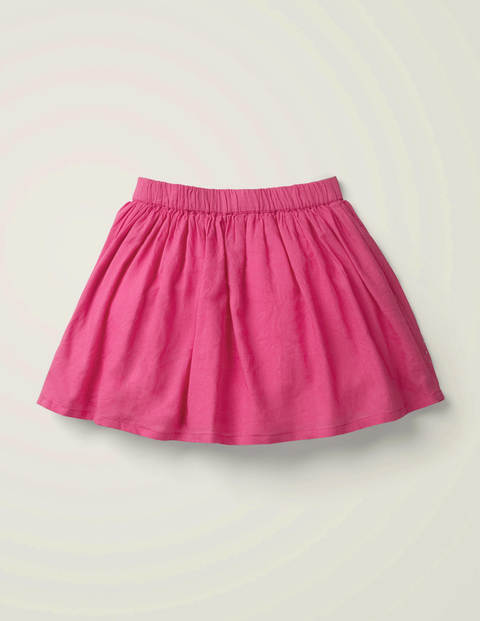 Button-Front Appliqué Skirt - Pink Ruby Deer Button-Front Appliqué Skirt - Pink Ruby Deer