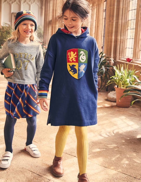 Hogwarts Hooded Sweat - College Blue Hogwarts Hooded Sweat - College Blue