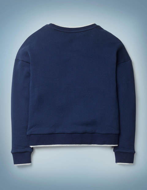Luna Sequin Sweatshirt - College Blue Luna Sequin Sweatshirt - College Blue