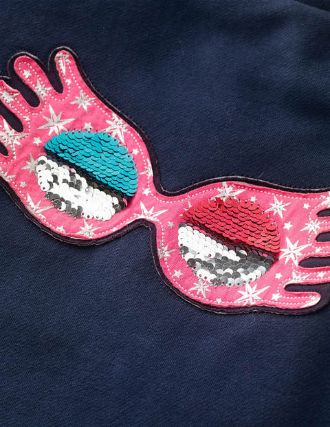 Luna Sequin Sweatshirt - College Blue Luna Sequin Sweatshirt - College Blue
