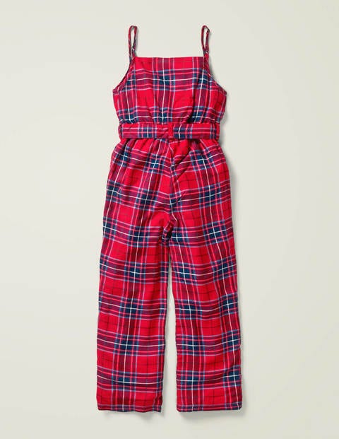 Lined Relaxed Woven Jumpsuit - Rockabilly Red Check Lined Relaxed Woven Jumpsuit - Rockabilly Red Check
